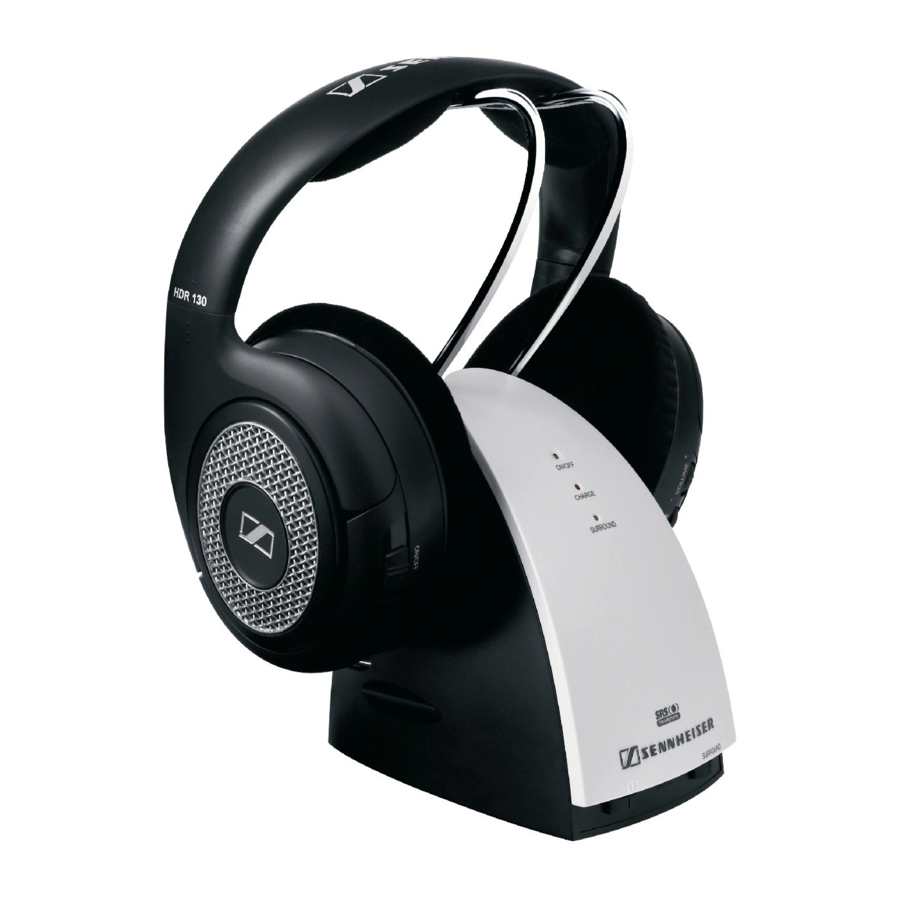 Sennheiser RS 130 Wireless Headphones Manual ManualsLib