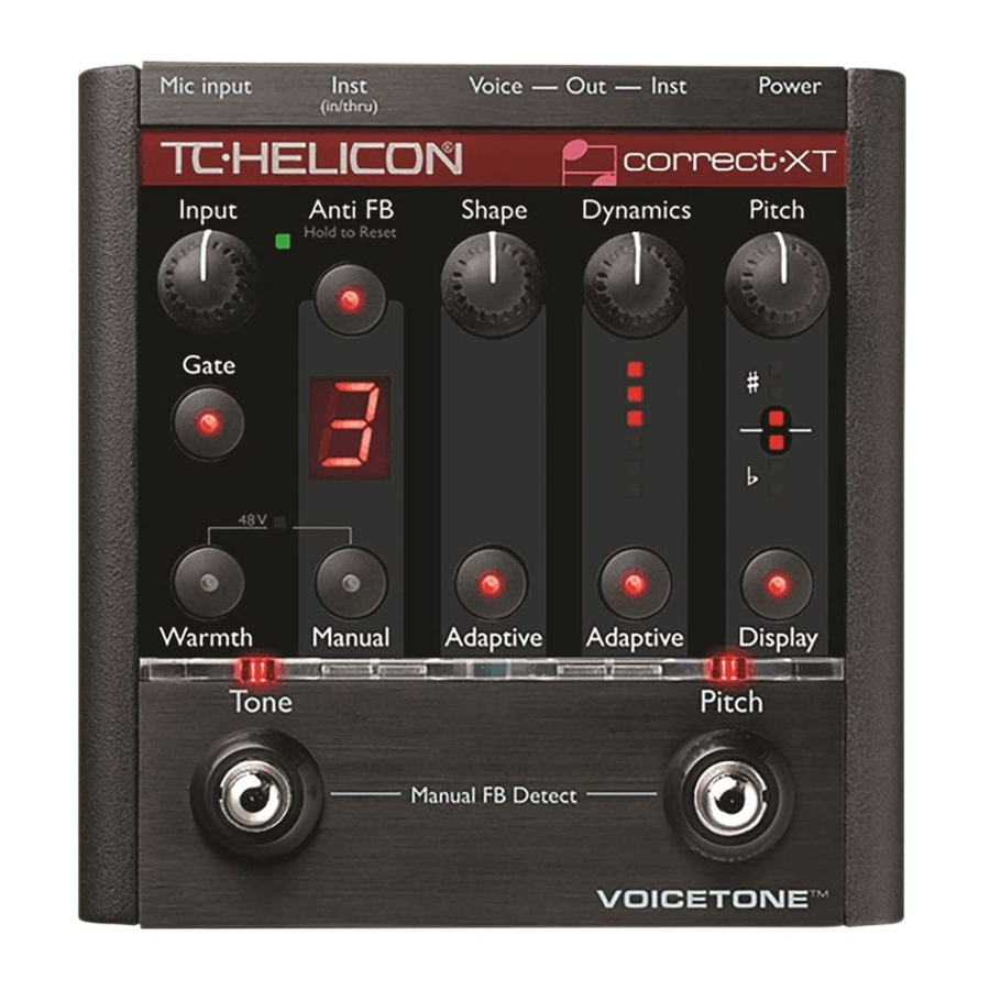 TCHelicon VoiceTone Correct XT Manual ManualsLib