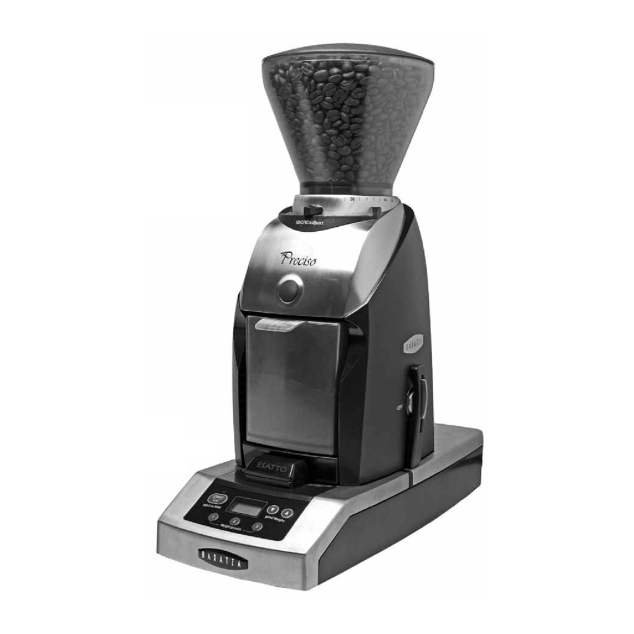 Baratza Esatto Coffee Grinder Manual ManualsLib