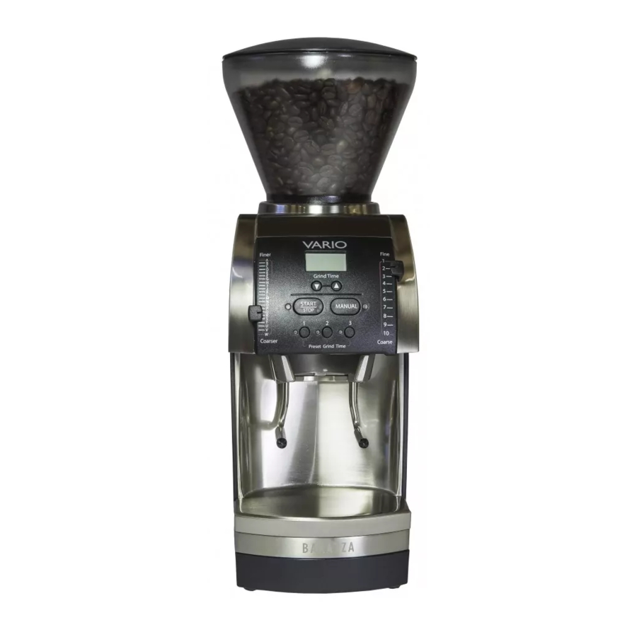 Baratza Vario Ceramic Burr Coffee Grinder Manual ManualsLib