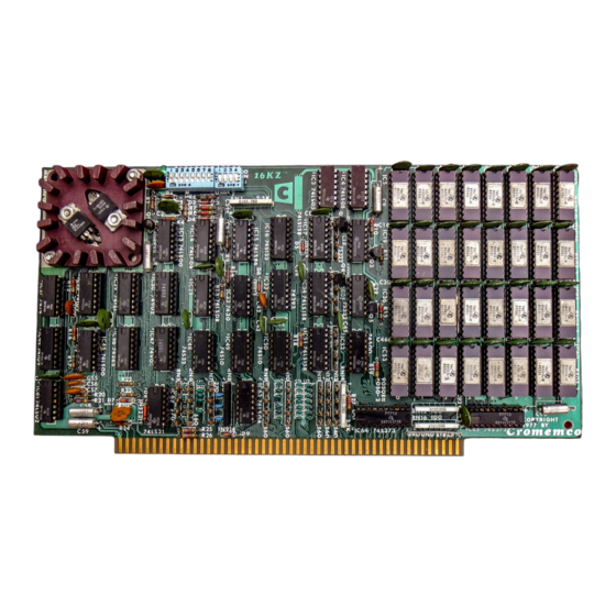 Cromemco 16KZ Instruction Manual