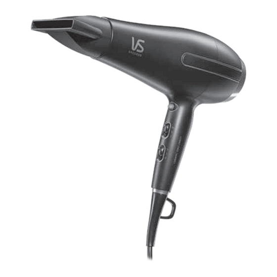 VS Sassoon SUPER POWER 2400 Instruction Booklet