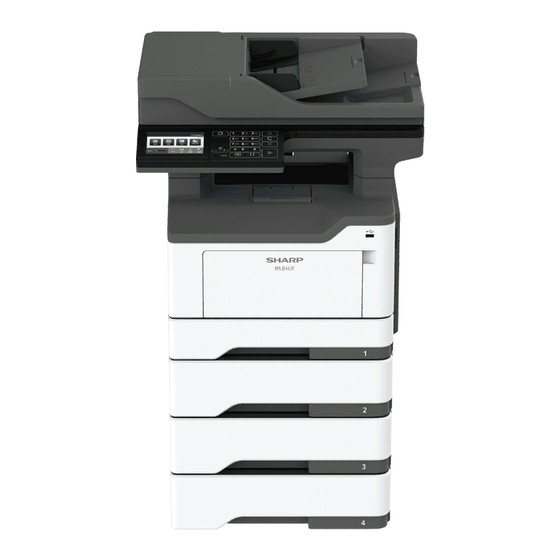 Sharp MX-B467F Quick Reference