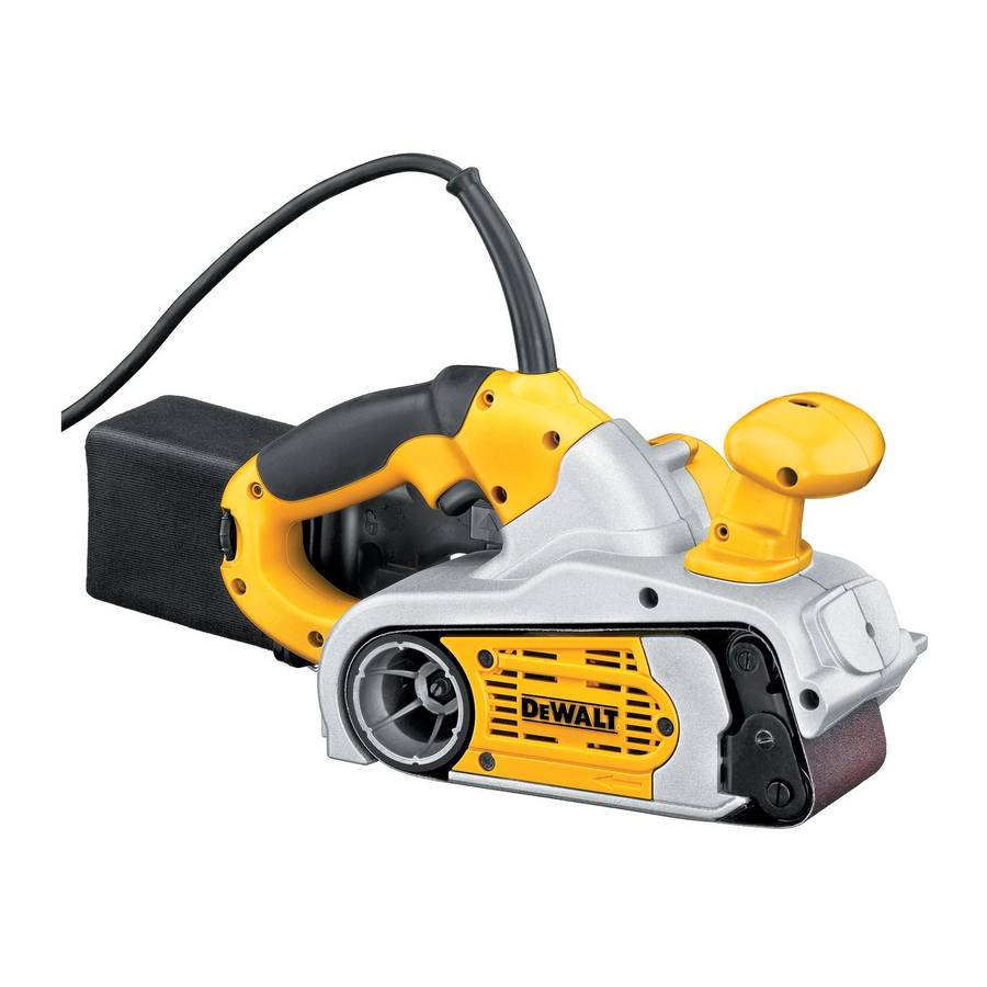 Dewalt DW433XE Variable Speed Belt Sander 75 mm x 533 mm (3" x 21