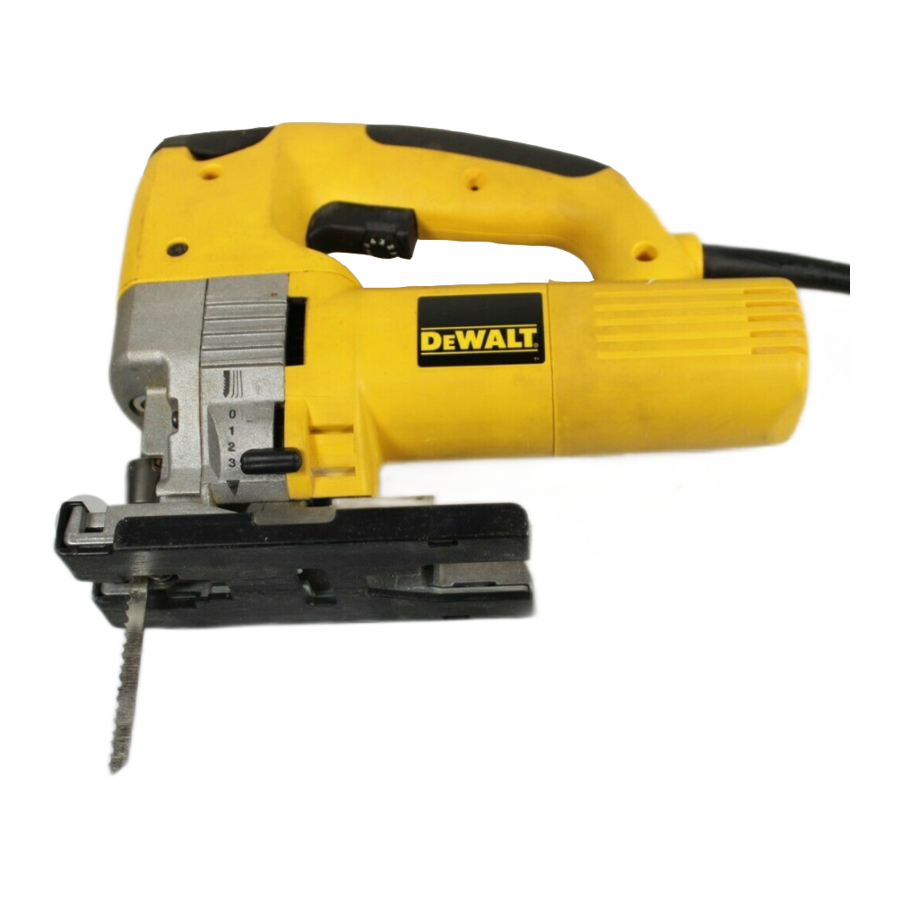 Dewalt DW322/DW321/DW323/DW324 Jigsaw Manual ManualsLib