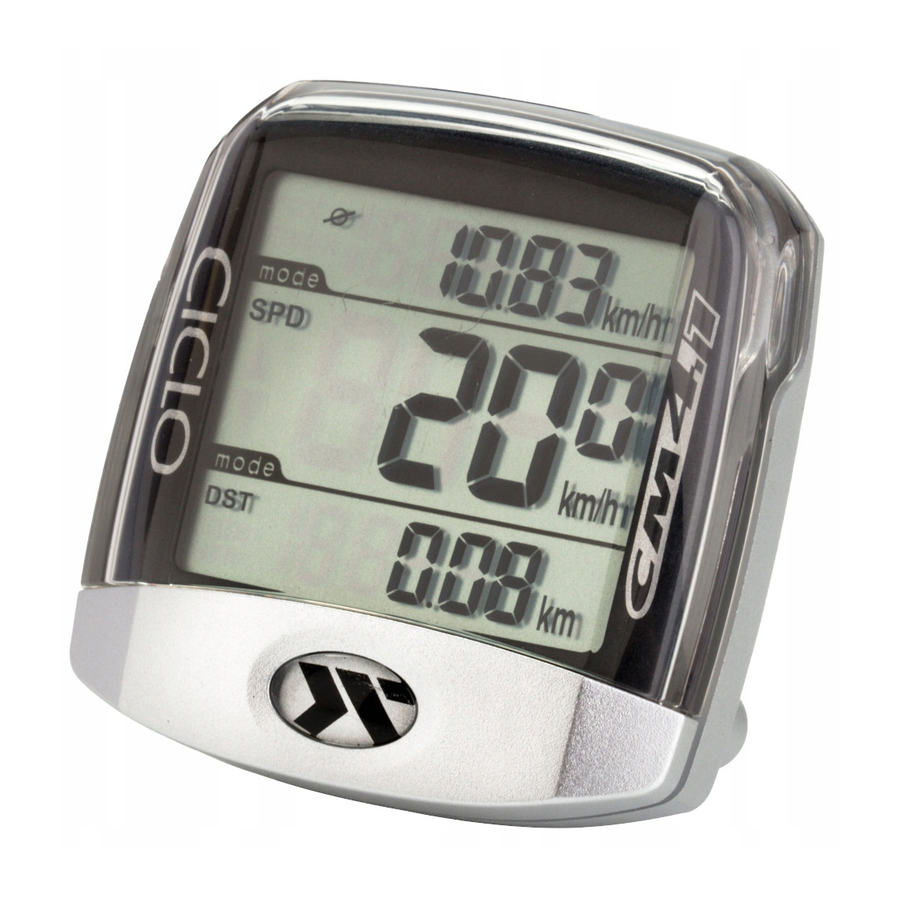 Ciclosport CicloMaster CM 4.1 Bicycle Computer Manual ManualsLib