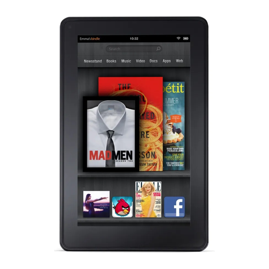 Amazon Kindle Fire Tablet Manual ManualsLib