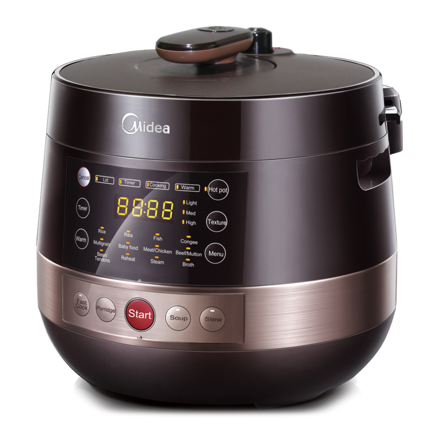 Midea MYCS5039P Electric Pressure Cooker Manual ManualsLib