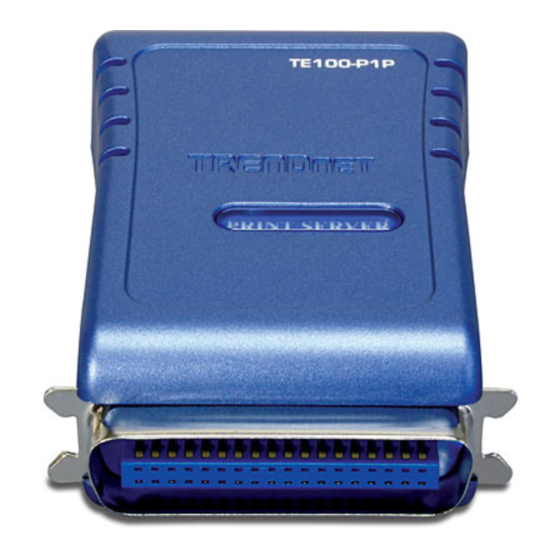 TRENDnet TE100-P1P - Parallel Print Server Quick Installation Manual