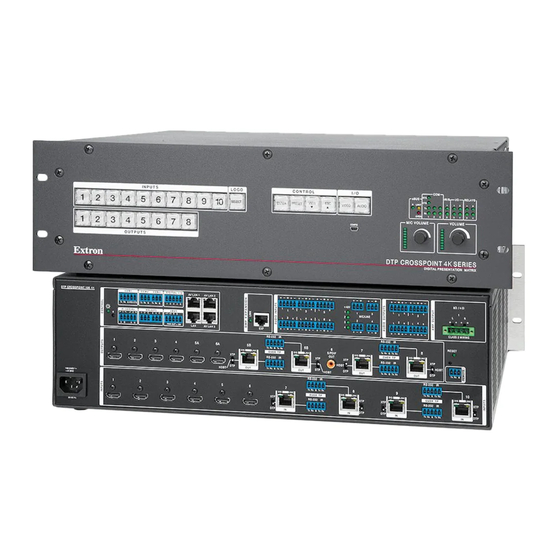 Extron electronics DTP CrossPoint 108 4K User Manual
