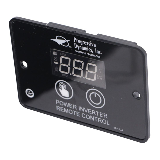 Progressive Dynamics PD1200 Series Installation And Operation Manual