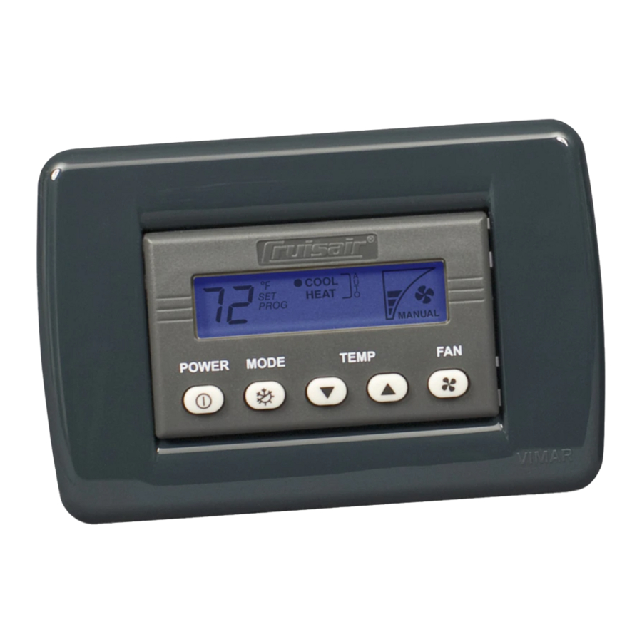 Cruisair SMXht - Keypad/Display Operation & Programming Manual