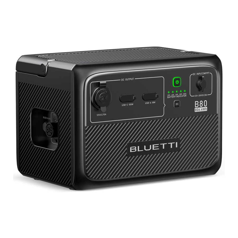 Bluetti B80 - Portable Power Station Manual
