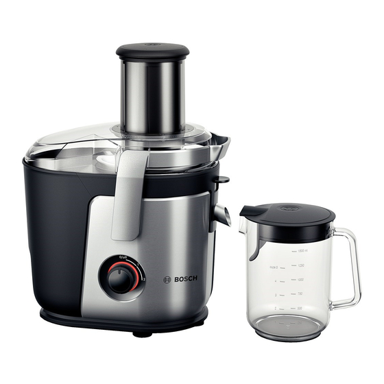 Bosch VitaJuice 4 MES Series Instruction Manual