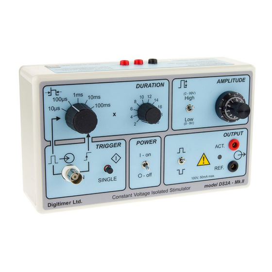Digitimer DS2A Manuals