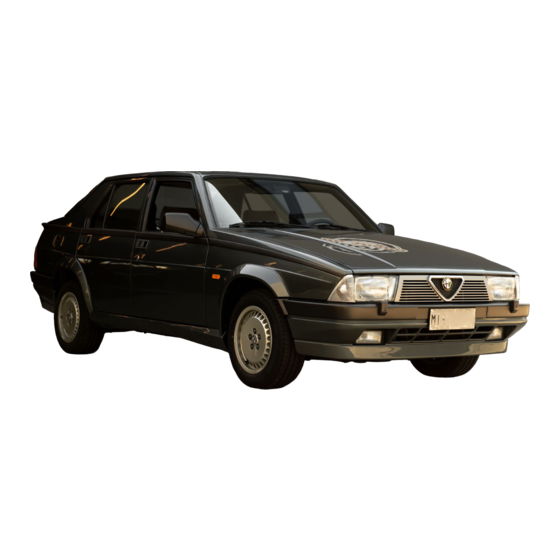 Alfa Romeo 75 2.5 V6 Owner's Manual