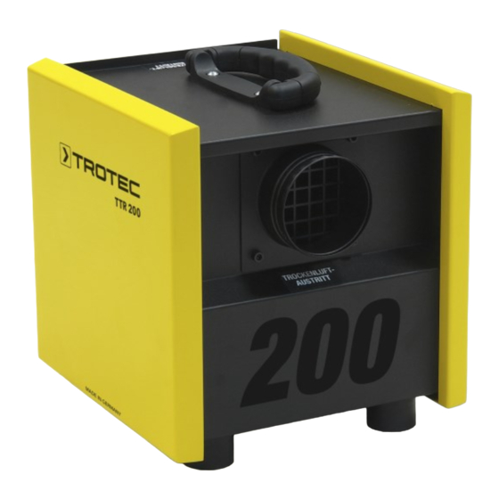 Trotec TTR 200 Operating Instructions Manual