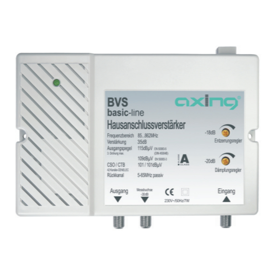 axing basic-line BVS 1-00 Operation Instructions
