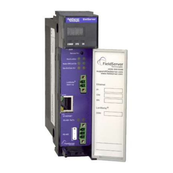 FieldServer PS56-BAS-xxx Slotserver Start-Up Manual
