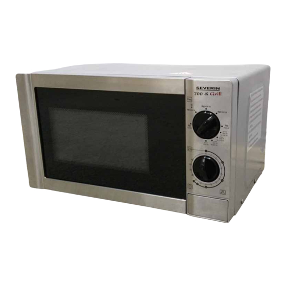 SEVERIN Microwave oven & grill Instructions For Use Manual