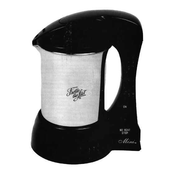 Froth Au Lait FALM-SB Mini Owners Manual And Use Manual