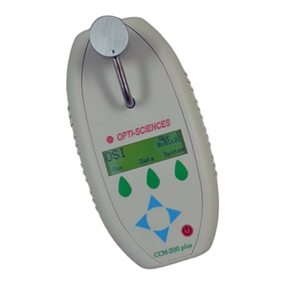 opti-sciences ccm-200 plus Operator's Manual