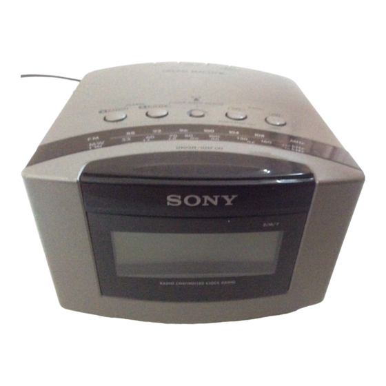 Sony Dream Machine ICF-C50 Operating Instructions