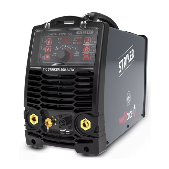 Weldcote TIG STRIKER 200 AC Quick Manual Manual