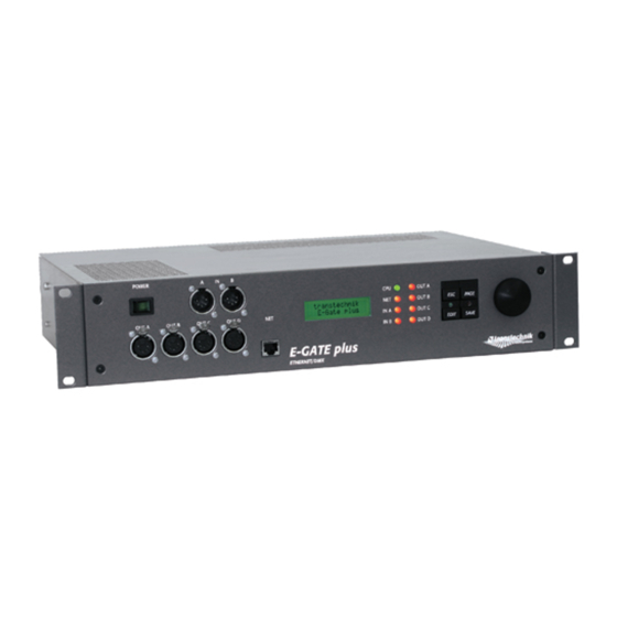 ETC transtechnik E-Gate Plus User Manual