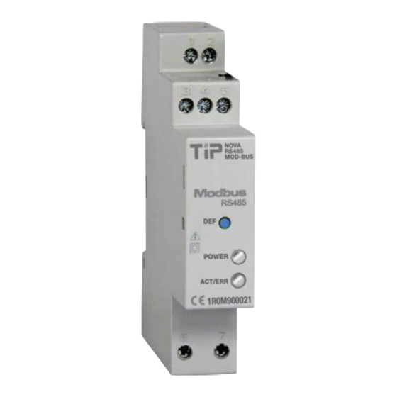 TIP NOVA RS485 MOD-BUS User Manual