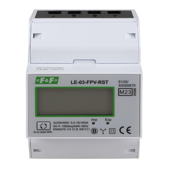 F&F LE-03-FPV-RST Manual