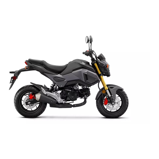 Honda MSX125A 2019 Owner's Manual
