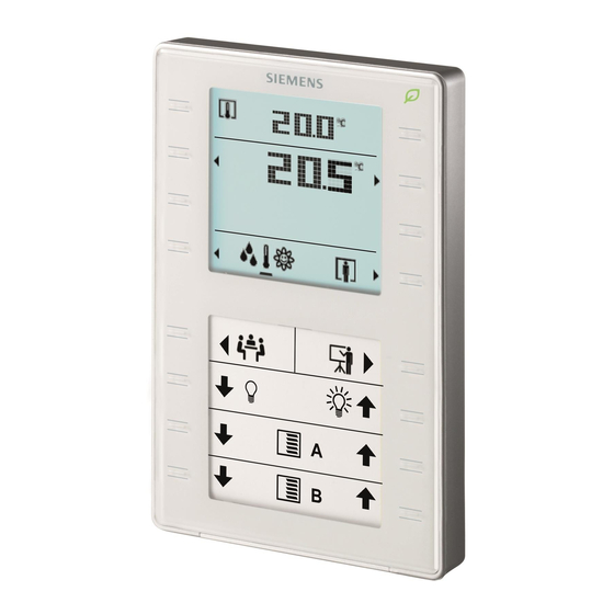 User Manuals: Siemens QMX3.P37 Room temperature sensor