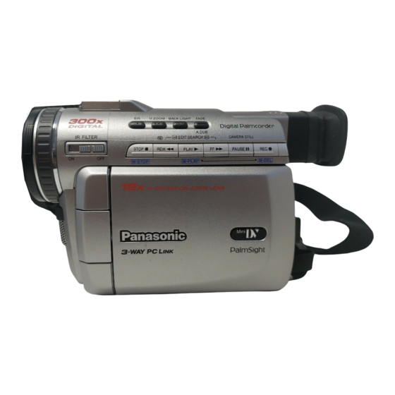 PANASONIC PALMCORDER PALMSIGHT PVDV400 CAMCORDER OPERATING MANUAL