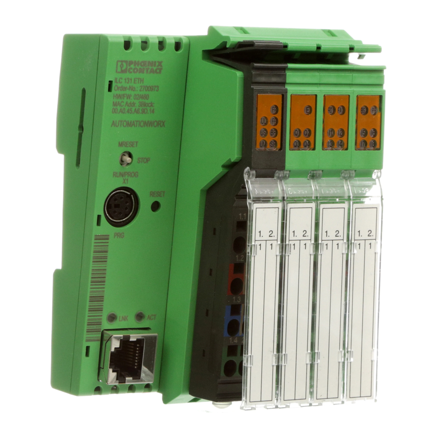 Phoenix Contact ILC 131 ETH, 2700973 Installation Notes For Electricians