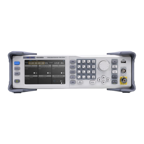 SIGLENT TECHNOLOGIES SSG5000A Series Quick Start Manual