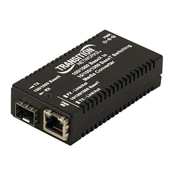 Transition Networks M/GE-xSW-SFP-01-xx-U Series User Manual