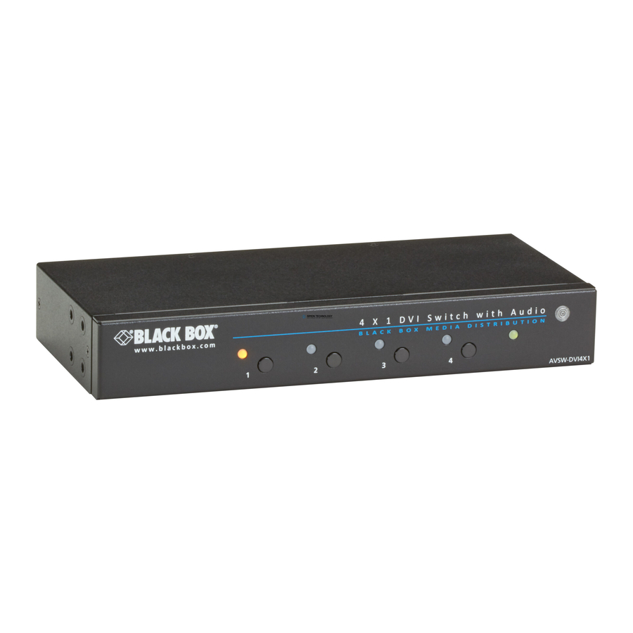 Black Box AVSW-DVI4X1 User Manual