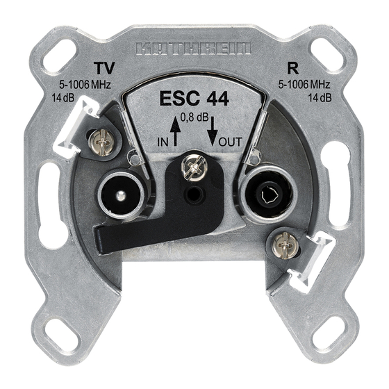 Kathrein ESC 44 Quick Start Manual