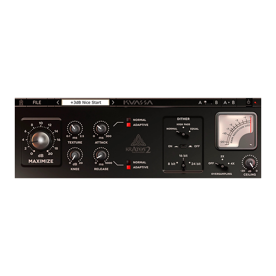 Kuassa KRATOS 2 Maximizer User Manual