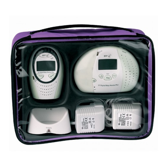 BT Digital Baby Monitor Plus Audio Manuals