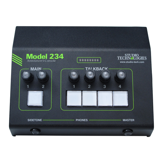 Studio Technologies 234 User Manual