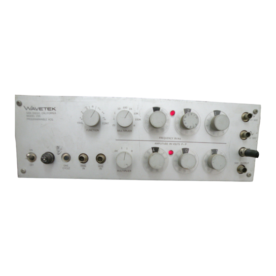 Wavetek 150 Instruction Manual