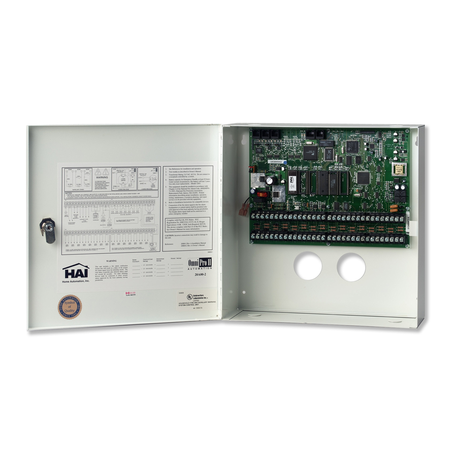 HAI Omni Pro II Owner's Manual