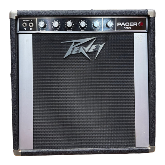 PEAVEY PACER 100 OWNER'S MANUAL Pdf Download | ManualsLib