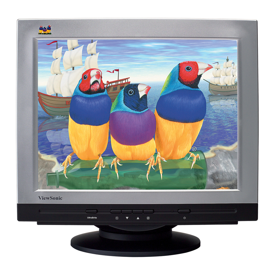 VIEWSONIC E92F+SB USER MANUAL Pdf Download ManualsLib