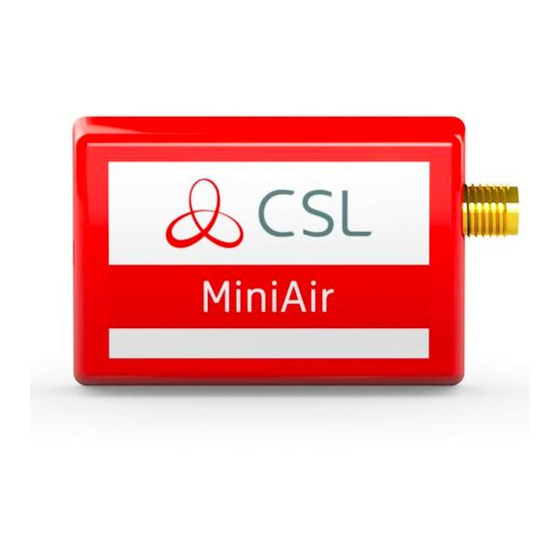 CSL MiniAir Quick Manual And Instruction Manual