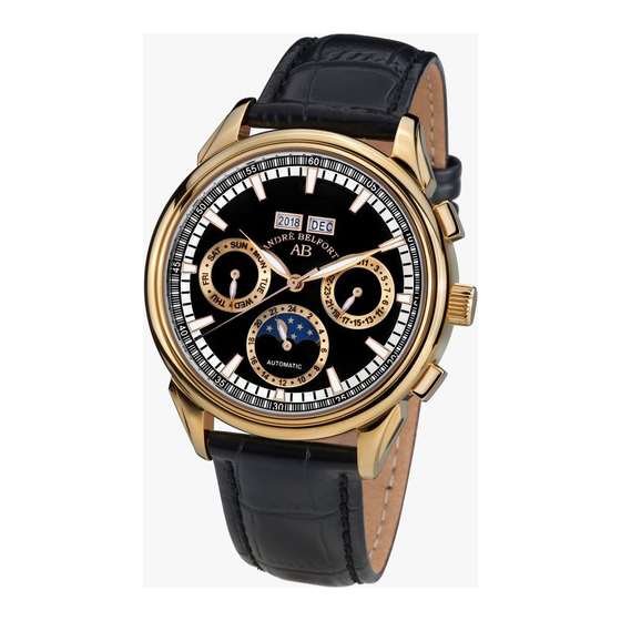 Chronos Manufactures Andre Belfort Ambassadeur AB - 7410 Instruction Manual / International Guarantee
