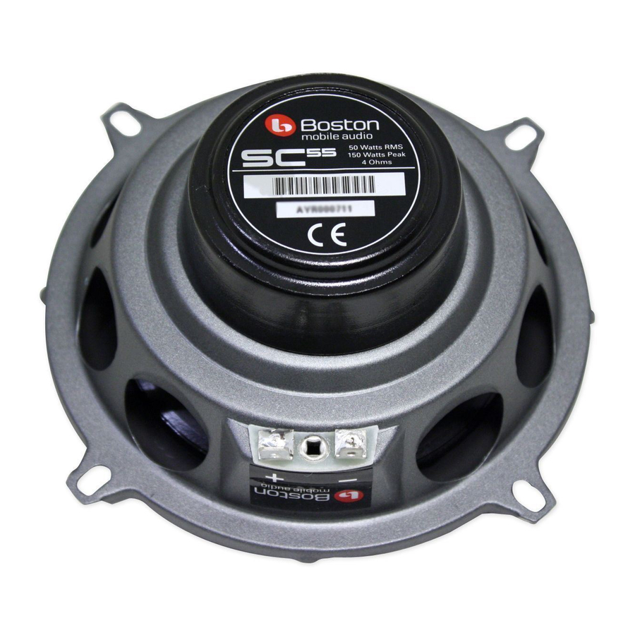 Boston Mobile Audio SC55 Specification Sheet