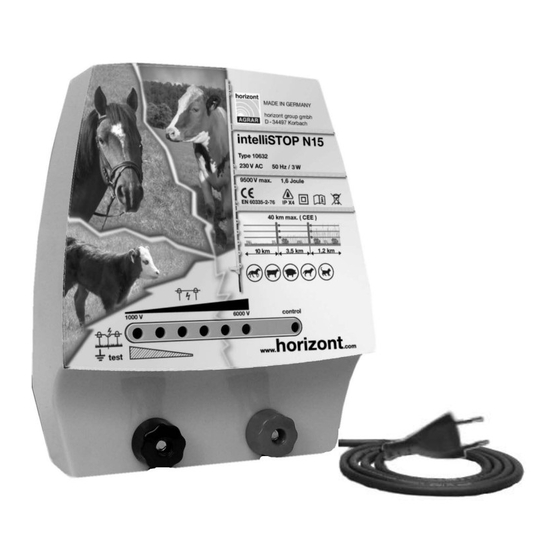 Horizont Agrar intelliSTOP N15 Operating	 Instruction